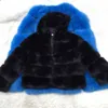 Faux Fox Fur Sav Women Winter Fashion с длинным рукавом искусственные слои с густыми теплыми женскими капюшонами y