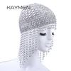 Girls Womens Exotic Cleopatra Beaded Belly Dance Head Cap Hat / Hair Accessory Headpiece for Party Wedding Showing 1015 210707