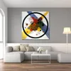 Handgeschilderde muurfoto Wassily Kandinsky Oil Paintings Cirkels in Circle Modern Canvas Art voor kantoorzaal Wall Hall Decor