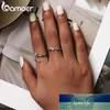 Bamoer Sterling Silver 925 Signet Anel Colorido Bolhas Aberto de Dedo Aberto para Mulheres Tamanho Livre Estilo Coreano Jóias BSR149 Preço de Fábrica Especialista Qualidade Mais Recente