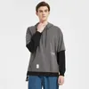 Wetailor hoodie sweatshirt herr hip hop pullover s streetwear casual mode kläder colorblock bomull 220217