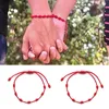 20pcs/set Fashion Handmade 7 Knots Red String Bracelet for Protection lucky Amulet and Friendship Braid Rope Wristband Jewelry