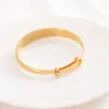 4 pièces 18 k fin solide THAI BAHT G/F Bracelet en or jaune femmes Bracelets moyens coeur amour Bracelet bijoux réglables