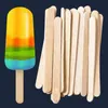 50pc Craft Ice Sticks Popsicle Ice Cream Sticks Natural Wooden Sticks Great for DIY Craft Creative Designs W220301