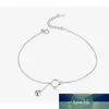 Bamoer Pé Jóias Anklet Simples Bell e Gato Pulseira Para O tornozelo Real Sólido 925 Sterling Prata Anklets para Mulheres SCT003 Preço de Fábrica Especialista Qualidade Mais Recente