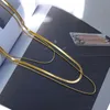 Chains 2021 Summer Minimalist 3 Layered Flat Snake Chain Necklace 316L Stainless Steel For Women Waterproof230e