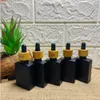 200pcs/Lot 30ml Essential Oil Square Glass Dropper Bottles Beauty Colorful Rectangle Bottle For Beard Oilgoods