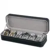 6 10 12 Slot Watch Box Portable Travel Zipper Collector Storage Biżuteria Buinage BoxBlack297U