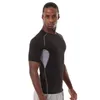 Mäns T-shirts Quick-Torka Kompression Fitness Tees Training Running Jogging Tight-Fitting Andningsbar Stretch Kortärmad T-shirt för män Storlek S-2XL