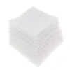 10 шт. Мужские белые платки 100 хлопковые квадратные супер мягкие мыть