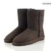 Hohe Qualität! Australien Schaffell Echt Pelz 100% Wolle Frauen Schuhe Schneestiefel, Markenstiefel mit Box frei 211022