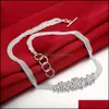 Armband, Ohrringe, Halskette, Schmuck-Sets, schönes Design, 925er-Sterlingsilber, Sechs-Linien-Lichtperlen-Armband, Mode-Set, Hochzeitsgeschenk, Tropfenlieferung