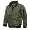 Military Jacket Men's Slim Bomber Jacket Aurumn Winter Men Outerwear Casual Long Sleeve Jackes and Coats Mens Clothing Plus Size p0804