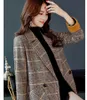 Trench Coat dla Kobiet Odzież Klasyczny Podwójny Piersi Long Coat Outerwear Manteau Femme Hiver Abrigo Mujer GH112105 211019