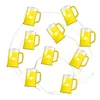 DHL FREE New LED Beer Mug Shape Toy Santa Pa Fairy Hat Four Leaf Clovers Mixed Matching Copper Wire Lamp String YT199501