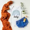 Tiny Casual Beyaz Onesie Teyzem Komik Mektuplar Baskı Erkek Bebek Kız Bodysuits Kısa Kollu Doğan Ropa Yaz Giysileri Tulum