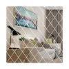 DIY 3D Miroir Stickers Muraux Diamants Triangles Acrylique Miroir Mural Autocollants pour Enfants Chambre Chambre Décoration Autocollants Décor À La Maison 211112