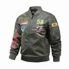 Höst och vinter Bomber Jacket Mäns Air Force Broderi Baseball Uniform Loose Tjock Trendiga Män Dropship 211214