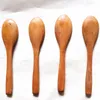 Enfants en bois petites cuillères écologique longue poignée cuillère en bois miel Scoop soupe Scoops hôtel cuisine salle à manger vaisselle BH5039 WLY