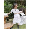Gooporson Summer Fashion Kids Clothes Bow Tie Backless Shirt&lace Cake Skirt Little Girls Party Clothing Set Children Outfits 210715