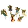 Fairy Garden - 6pcs Miniature Fairies Figurines Accessories for Outdoor or House Decor Fairy Garden Supplies Drop 210823295U