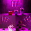 2021 LED Grow Light Lampada per piante a spettro completo con clip Dual Three Head Serra Growing Flower Plant Lamp Dimmerabile Illuminazione per acquario a LED