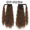 22Inch 100G Queues de Cheval Synthétiques Wrap On Clip Extensions de Cheveux Pièces Fibre Haute Température