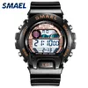 Smael Digital Wristwatches Luxury Brand Big Men Clock Cool Sport Watches for Men 50m Waterproof 0931 Men Watches Stainless Steel Q0524