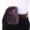 Taille tassen mobiele telefoon tas mannen kleine koeienhuid lederen cel holster opslag fanny pack portemonnee met riem lus bum