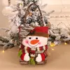46*23cm Christmas Stockings Socks with Snowman Santa Elk Bear Printing Xmas Candy Gift Bag Fireplace-Xmas Tree Decoration New Year