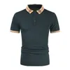 Sommer-Poloshirt für Herren, lässig, gestreift, Designer-Markenkleidung, Baumwolle, kurzärmelig, Business, homme, camisa, atmungsaktive Polos