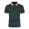 Sommer-Poloshirt für Herren, lässig, gestreift, Designer-Markenkleidung, Baumwolle, kurzärmelig, Business, homme, camisa, atmungsaktive Polos