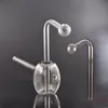 Narghilè Bong con bruciatore a olio in vetro da 5,5 pollici con foro di carburatore Riciclatore Tubo dell'acqua gorgogliatore Handsize Dab Rig Bong con tubi bruciatore a olio Downstem