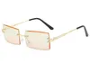 2021 Fashion Trend Rimless Round Frame BUFFLO Occhiali da sole per le donne Designer Designer di alta qualità Occhiali da sole oculos de sol