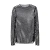 Women's T-Shirt Women See Through Perspective Sheer Mesh Fishnet Tee Long Sleeve Tops Beach TopsWomen's Phyl22