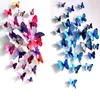 Adesivo murale decorativo 3D farfalla Cenerentola 12 adesivi murali staccabili in PVC farfalle in stock