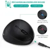 Jelly Comb Rechargeable 24GHz Wireless Mouse Ergonomic Vertical for Computer Laptop PC Gaming Mice with Adjustable DPI 2106094809469