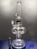 Big heady glass bong recycler water pipe thick base water pipe oil rig water bong with titanium nail zeusartshop