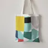 Sac à main réutilisable Shopping Ladies Canvas Tote Bag Casual Print Beach Bags Eco-Folding Storage