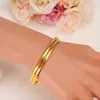 4pcs Dubai Gold Jewelry Bangles for Ethiopian Bangles Bracelets Jewelry Chinese Wedding Bridal Women Men Girks Bangles Gift Q0722