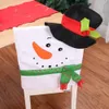 1 pc snögubbe juldekoration xmas cap sätter middagsbordet hatt stol tillbaka täcker för hem tillbehör
