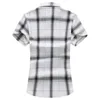 Plus Size 5XL 6XL 7XL Men's Short Sleeve Shirt Summer Fashion Casual Plaid Male Brand Clothes 210721
