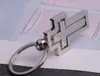 New arrived in 2022 Metal Cross Keychain Hollow 360 Degree Rotating Keychain Christian Gift Pendant for Friend or familes