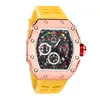 Orologi da polso pintime giallo sport orologio uomo cronografo uomo militare orologio