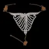 StoneFans Crystal Bralette Underwear Sexy Jewelry for Women Bling Rhinestone Body Chain Harness Waist Jewellery Set