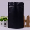 Thick Matte Black Aluminum Foil Zip Lock Bag Stand up Resealable Ground Coffee Powder Nuts Tea Snack Biscuits Xmas Gifts Packagin7210883