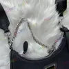 مصممين عالي الجودة Women Handbag Presct Cack One كتف رسول السلسلة الجلدية حقيبة ظهر القماش 2776013