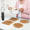 Mats & Pads Bamboo Trivets With Dish Rack,Bamboo Trivet,Heat-Proof Mat For Storage Racks Dishes,Pot,Bowl,Teapot,Etc