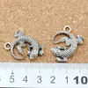 50st antik silver zinklegering ödla djur charms hängen för smycken gör armband halsband fynd 27x31mm a1294163397