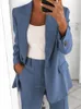 Ternos Femininos Blazers Commute Outono Elegante Office Blazer Feminino Jaqueta Preta Feminina Tamanho Grande Tailleur Femme Casaco Vintage 5XL